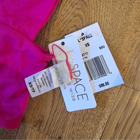 L*Space Women's Parker Bikini Top Pink Size XS NWT - Picture 5 of 6